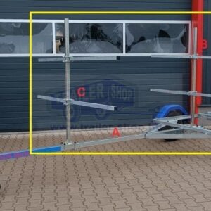 ALFA KK4 kajak/kenu 4-es szállító szett ALFA Neo csónakszállítóhoz, állítható, egyenes karokkal