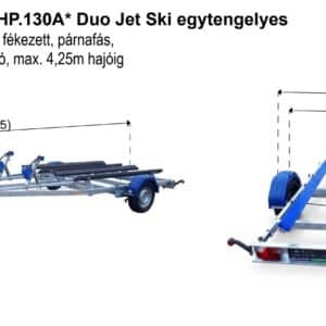 ALFA-B Marine 25024HP.130A* Duo Jet Ski egytengelyes, 5,05x2,42m, 1300kg, fék nélküli, párnafás, Jet Ski, Csónakszállító max. 4,25m hajóig