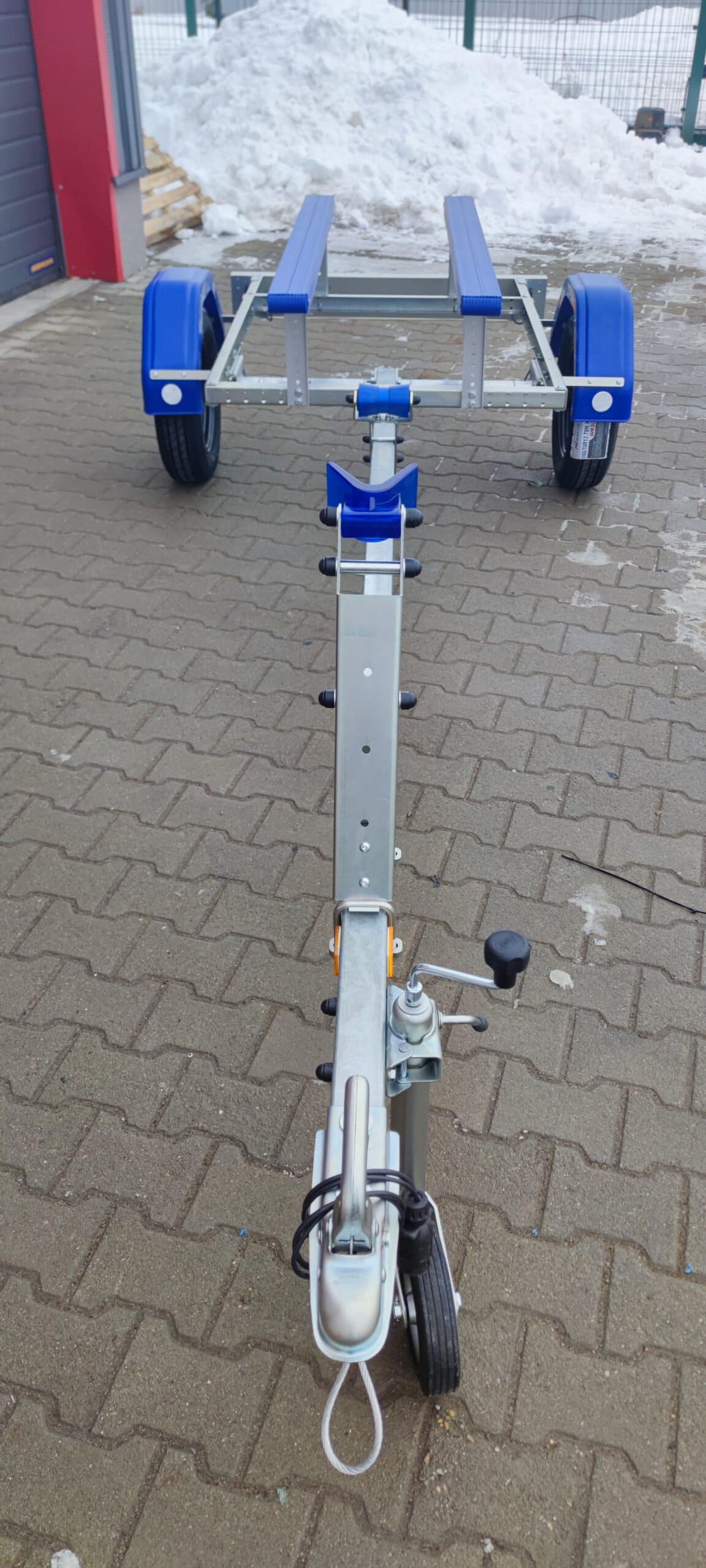 ALFA Marine 14115HP.45*Neo egytengelyes, 4,10 x 1,49m, 450kg, fék nélküli, párnafás, csónakszállító max. 3,5m hajóig