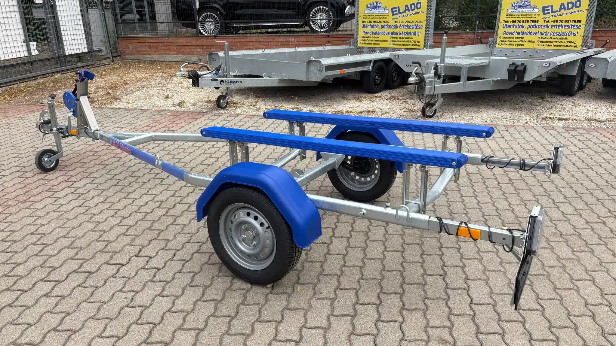 ALFA Marine 14315HP.55A* Jet Ski Egytengelyes, 4,25(4,45) x 1,48m, 550kg, fék nélküli, párnafás, Jet Ski, Csónakszállító, max. 3,65m hajóig