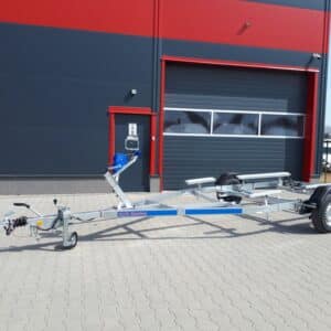 ALFA-B Marine 26325HP.130A Egytengelyes, 6,34(7,34)x2,45m, 1300kg, fékezett, párnafás, csónakszállító, hajószállító, max. 6,3m hajóig