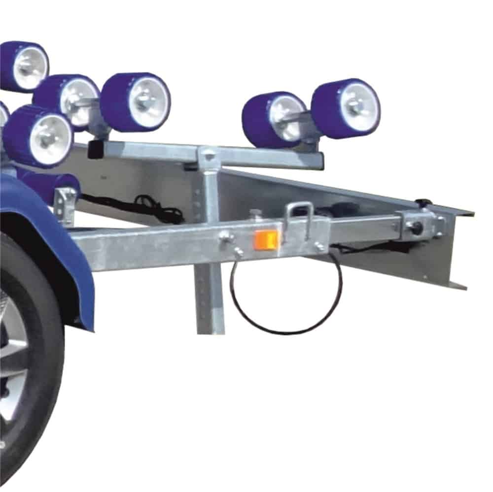 ALFA-B Marine 27525HG.150A* Egytengelyes, 7,52(8,52)x2,45m, 1500kg, fékezett, görgős, csónakszállító, hajószállító, max. 7,5m hajóig - Image 7