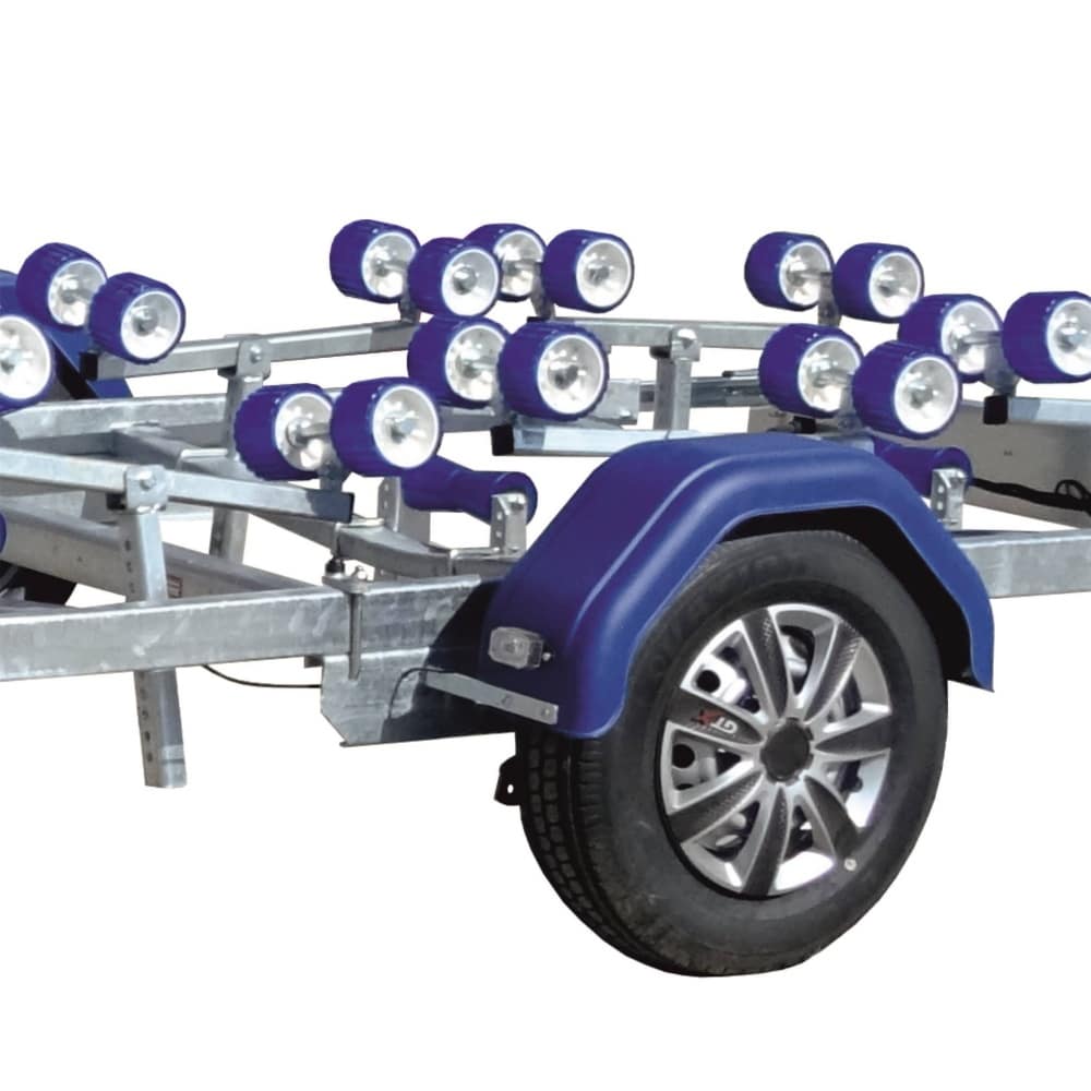 ALFA-B Marine 26325HG.180A* Egytengelyes, 6,34(7,34)x2,45m, 1800kg, fékezett, görgős, csónakszállító, hajószállító, max. 6,3m hajóig - Image 25