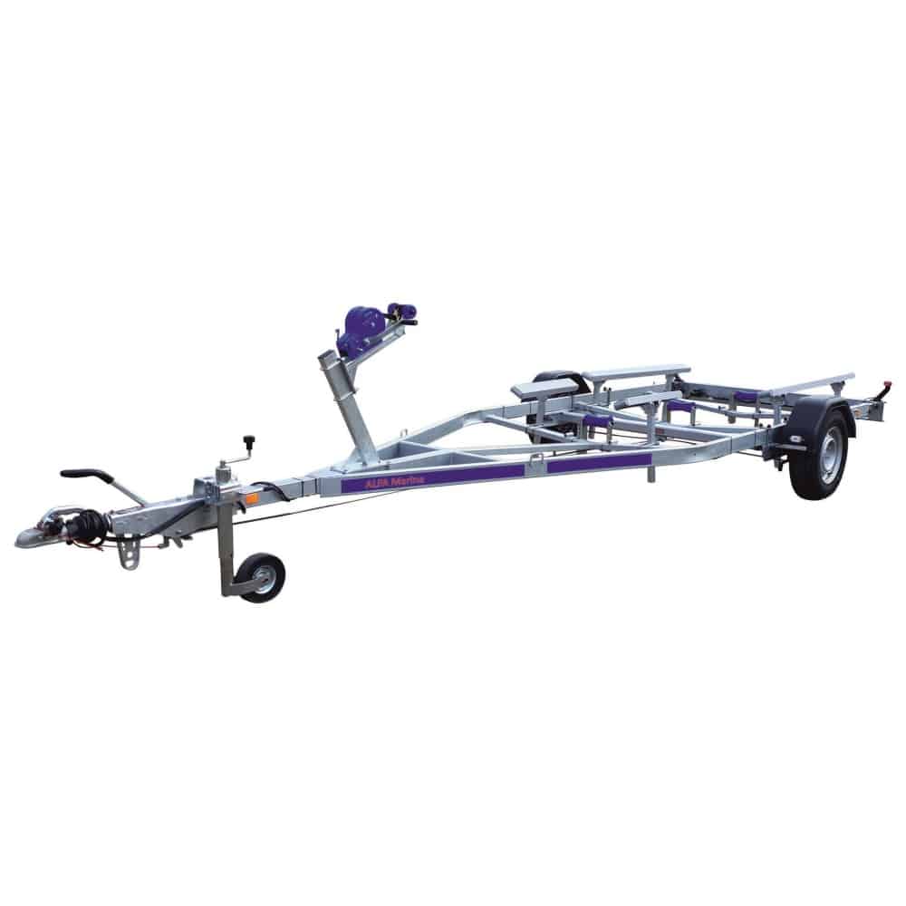 ALFA-B Marine 26325HP.130A Egytengelyes, 6,34(7,34)x2,45m, 1300kg, fékezett, párnafás, csónakszállító, hajószállító, max. 6,3m hajóig - Image 7