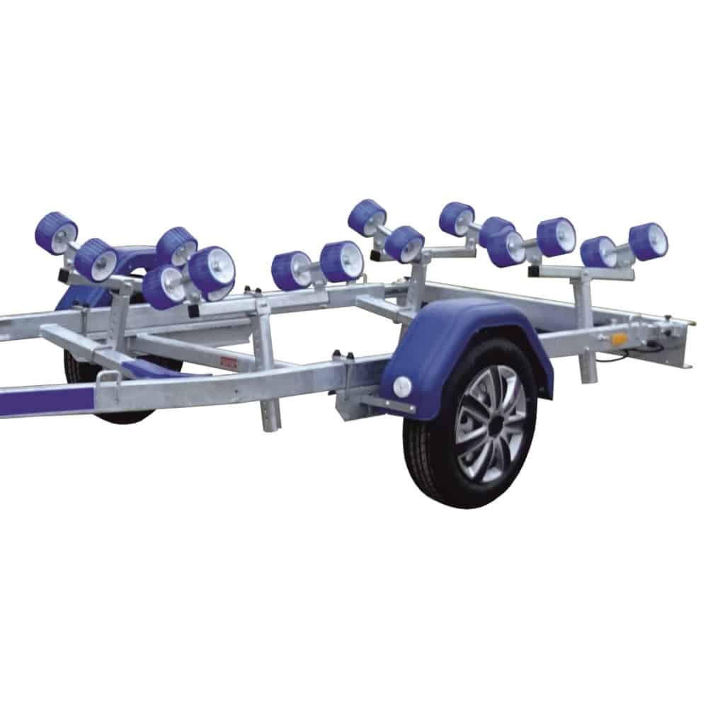 ALFA Marine 15916HG.75A egytengelyes, 5,9(6,3)x1,55m, 750kg, fék nélküli, görgős, csónakszállító, hajószállító, max. 5,5m hajóig - Image 3