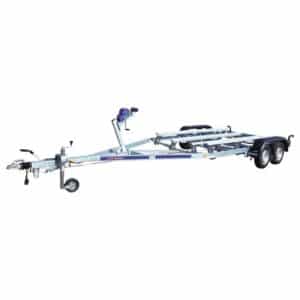 ALFA-T Marine 49225HP.270A Kéttengelyes, 9,25(10,25)x2,45m, 2700kg, fékezett, párnafás, csónakszállító, hajószállító, max. 9,2m hajóig