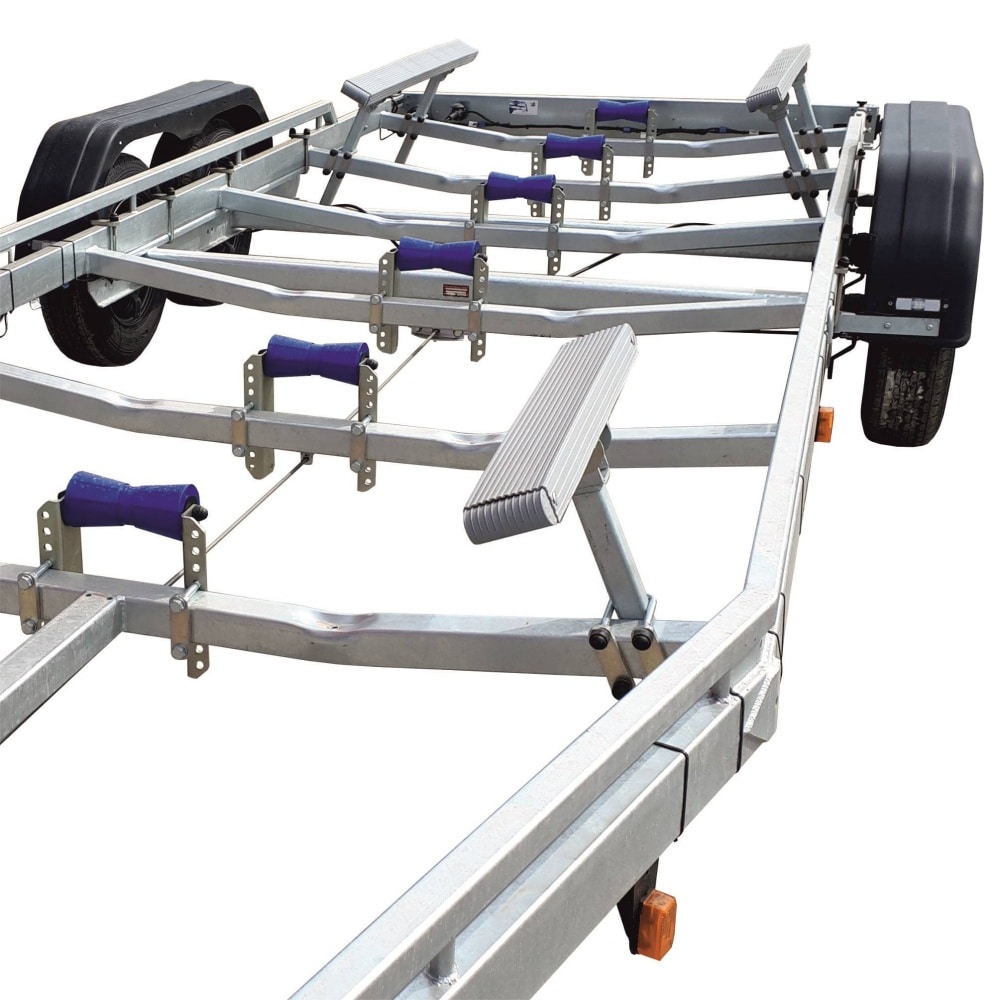 ALFA-T Marine 46325HP.200A* kéttengelyes, 6,34(7,34)x2,45m, 2000kg, fékezett, párnafás, csónakszállító, hajószállító, max. 6,3m hajóig - Image 8