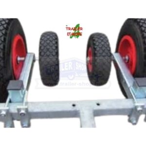 Dupla gumikerekes feljárást segítő szett, 260x85mm és 400x100mm levegős kerék, kötőelemekkel, kpl.