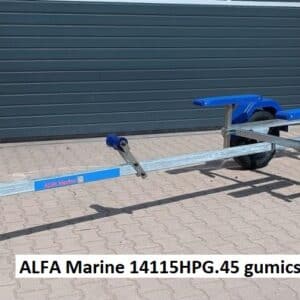 ALFA Marine 14115HPG.45A*, egytengelyes, 4,10 x 1,49m, 450kg, fék nélküli csónakszállító max. 3,5m hajóig