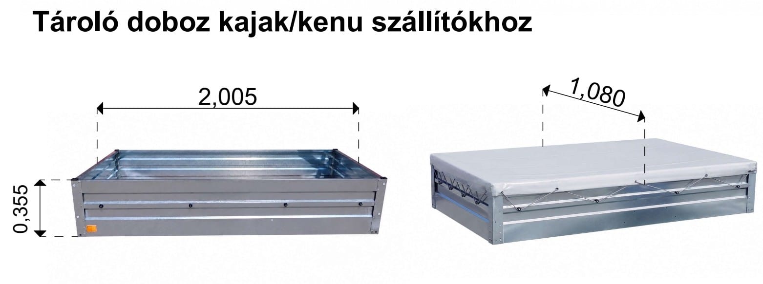 Tároló doboz kajak/kenu szállítókhoz - Image 2